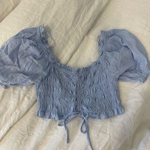 Blue crop top